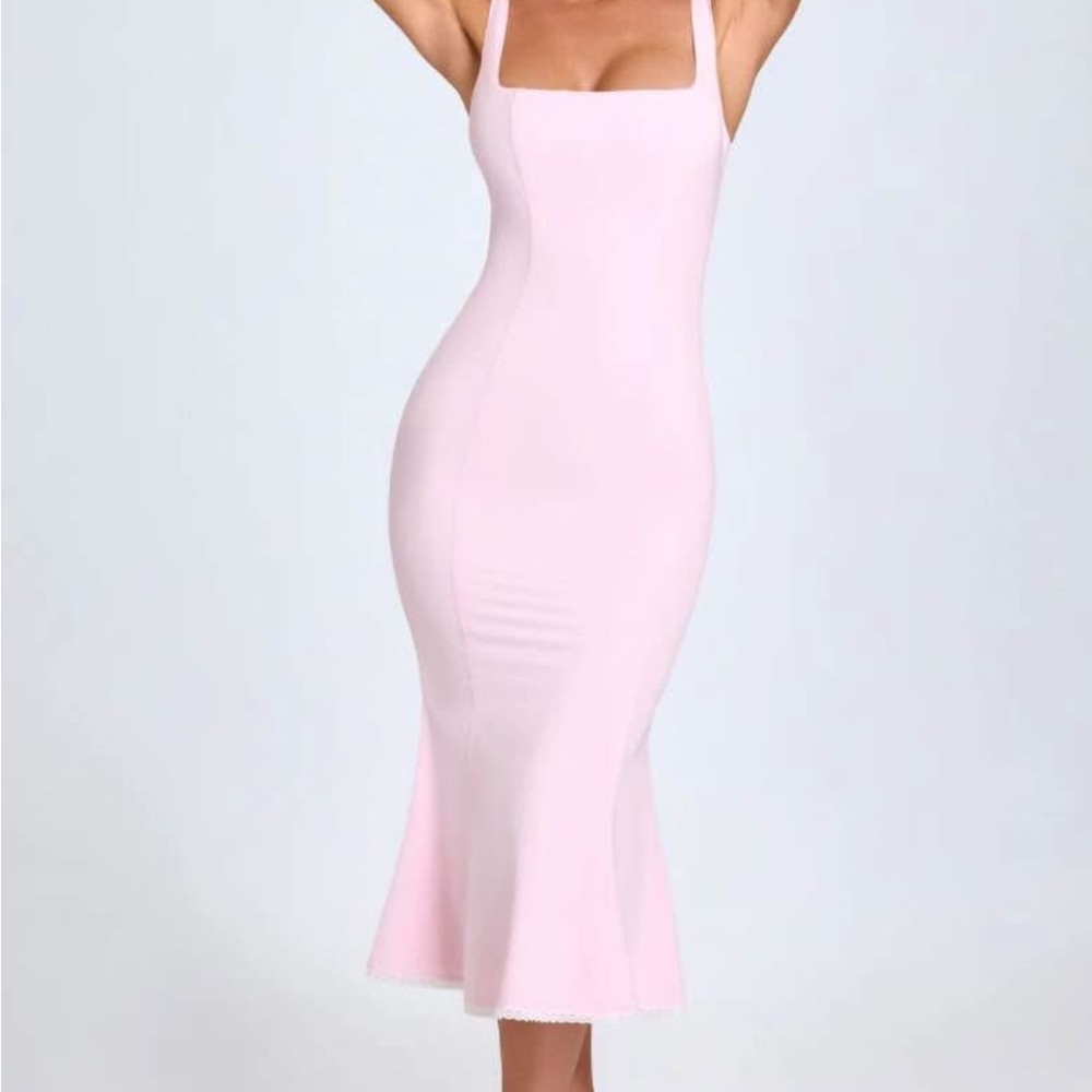 Oh Polly Elegant Pink Sleeveless Dress Size Small